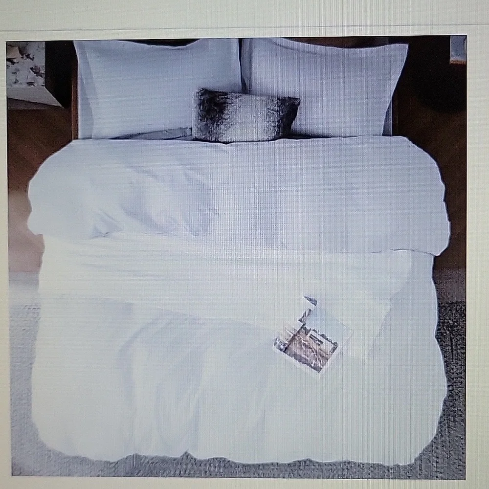 Bedsure bright white 3 piece duvet cover set Queen 90x90